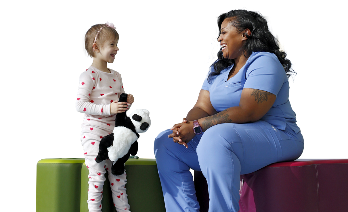 CHF Mascot with Doctor and Patient
